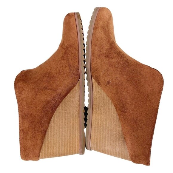 SOUL Naturalizer Haley Mule Wedge Shoes Fabric Upper Chestnut Color Size 9 M - Picture 6 of 16
